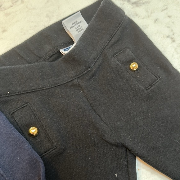 LOT Janie & jack button cuff ponte pants leggings size 3-6M & baby gap shoes - Picture 4 of 4